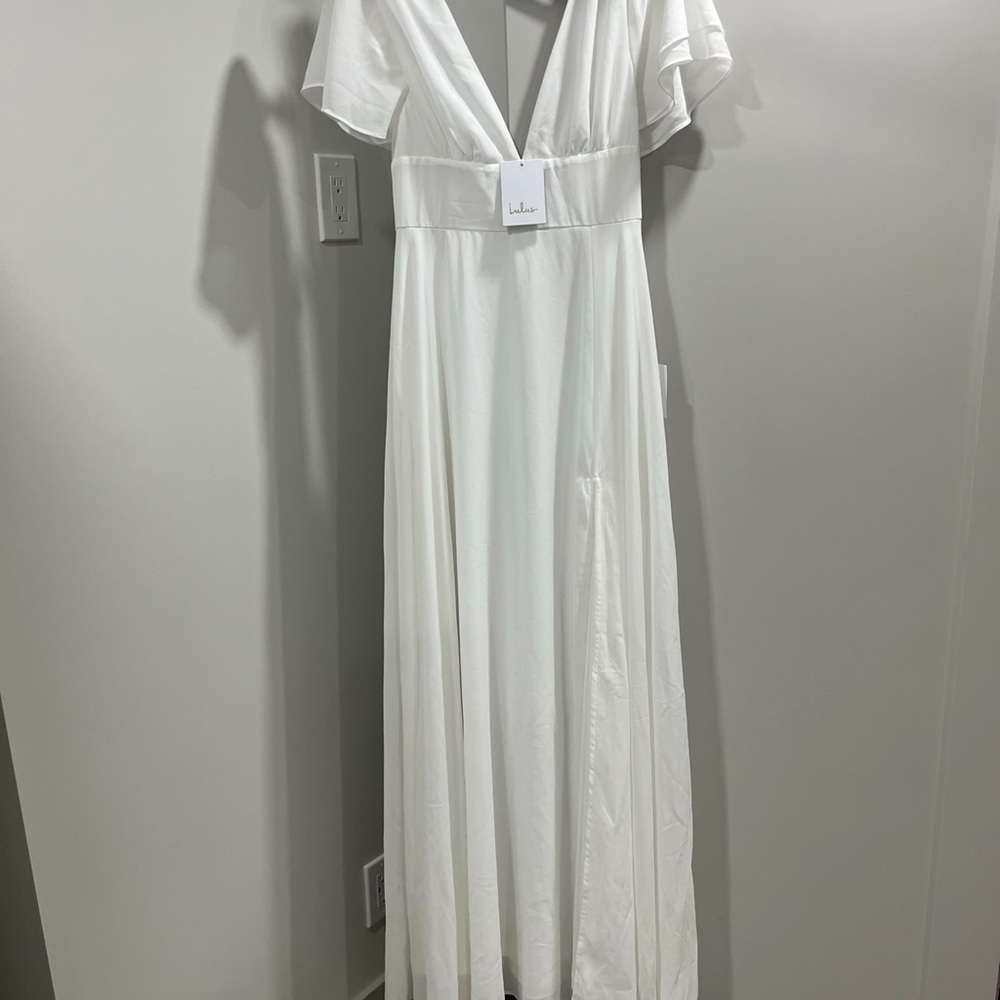 White maxi dress